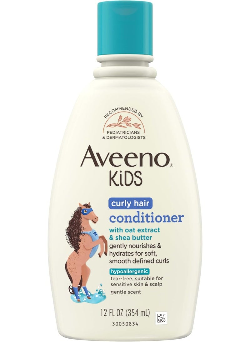 بلسم أفينو للأطفال للشعر المجعد مع خلاصة الشوفان وزبدة الشيا، 12 أونصة سائلة (354 مل) - Image 1